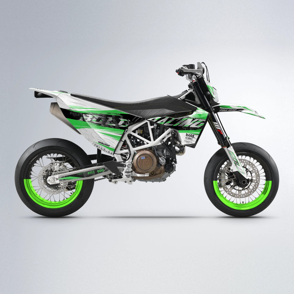 ROSEN Husqvarna 701 supermoto graphics kit in Green