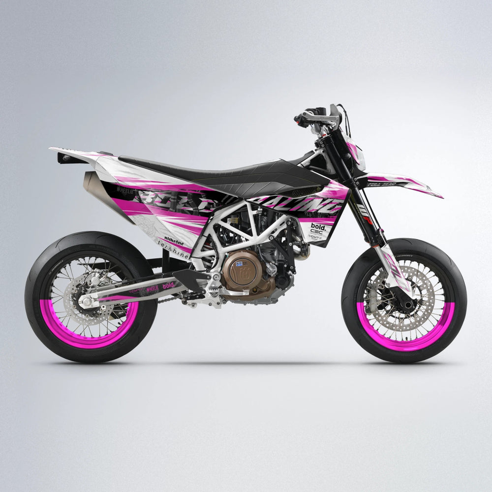 ROSEN Husqvarna 701 supermoto graphics kit in Pink
