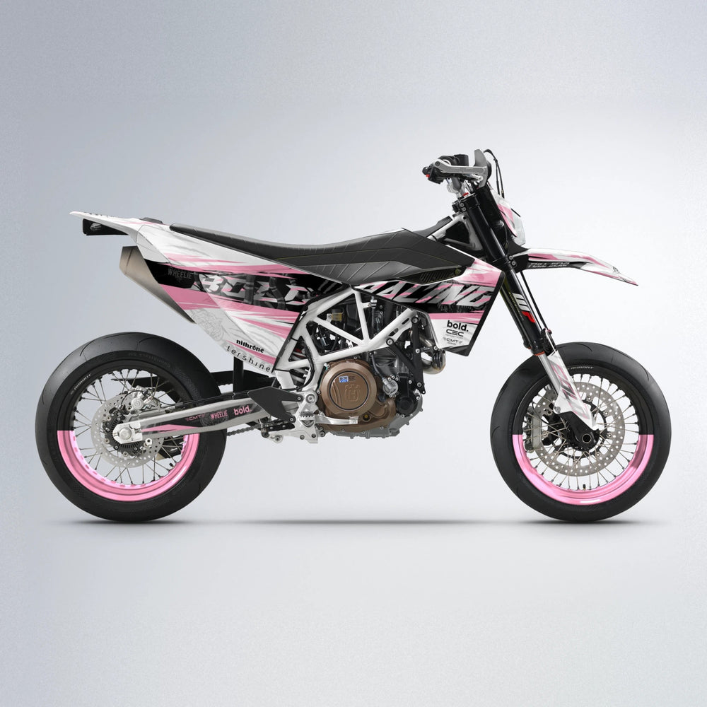 ROSEN Husqvarna 701 supermoto graphics kit in Sakura Pink