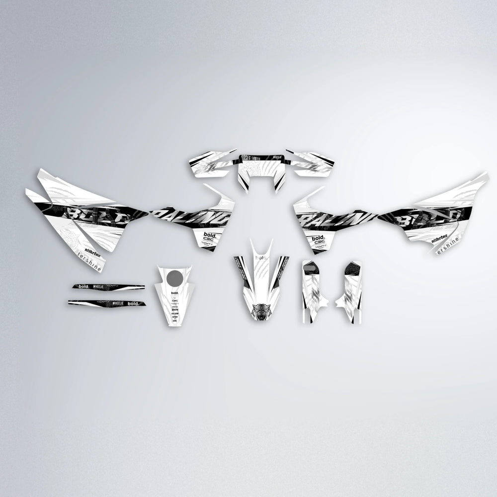 ROSEN Husqvarna 701 graphics kit parts layout in White