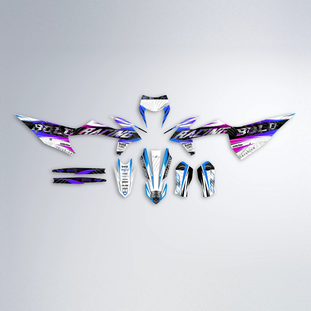 ROSEN graphics kit parts layout in Blue Purple Fade