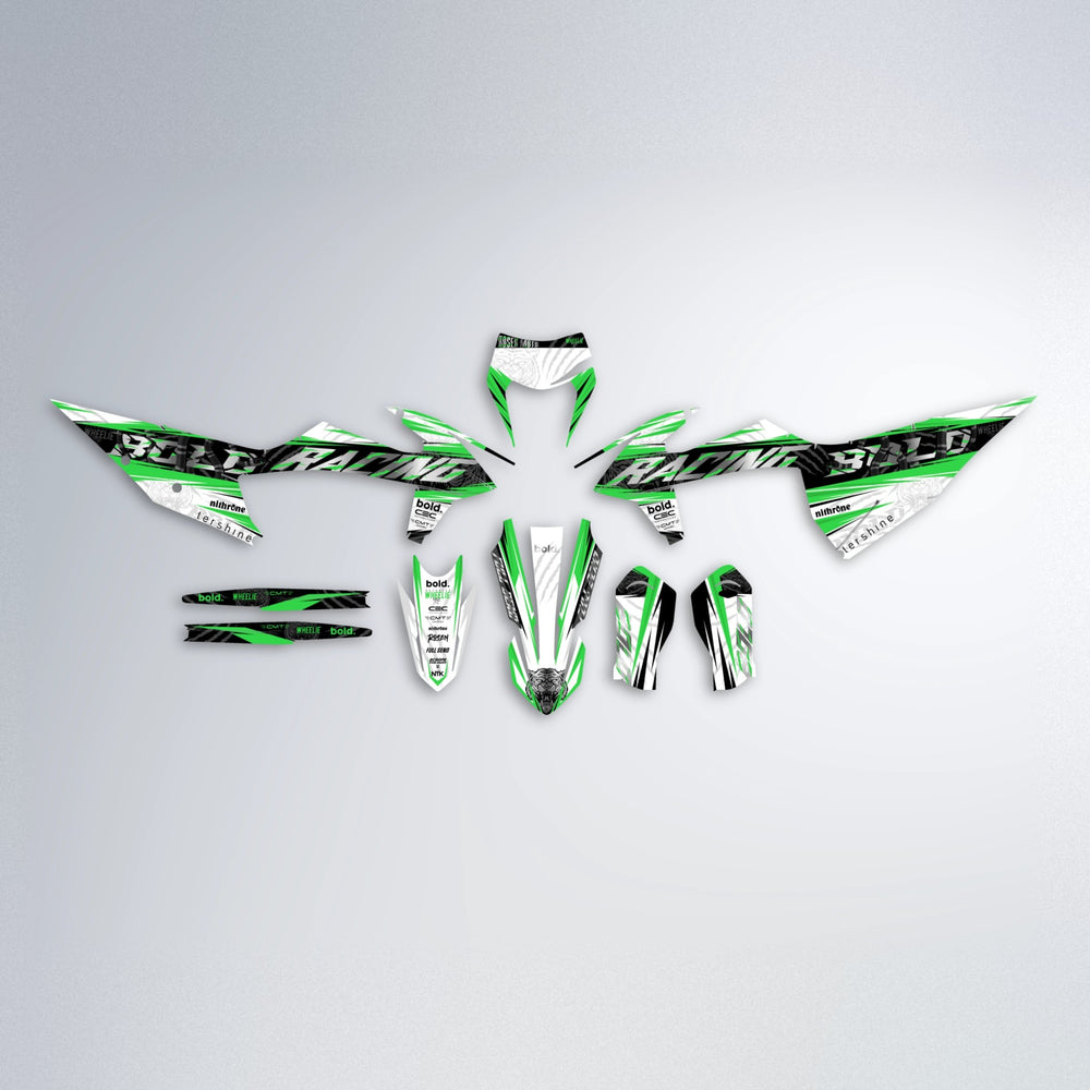 ROSEN graphics kit parts layout in Green