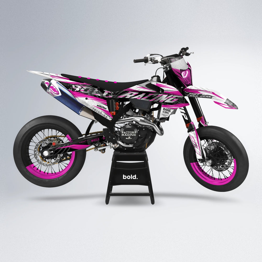 ROSEN supermoto graphics kit in Pink