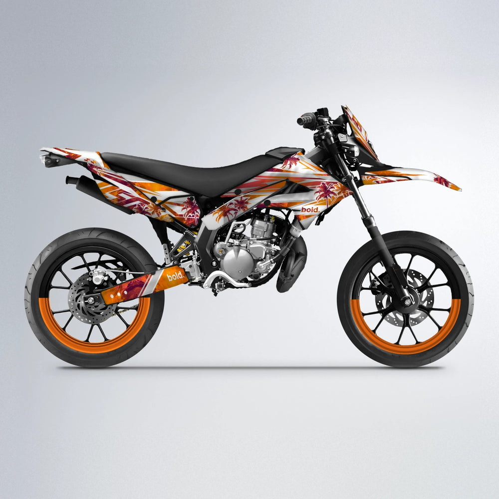 ROZALIN Derbi Senda supermoto graphics kit in Orange