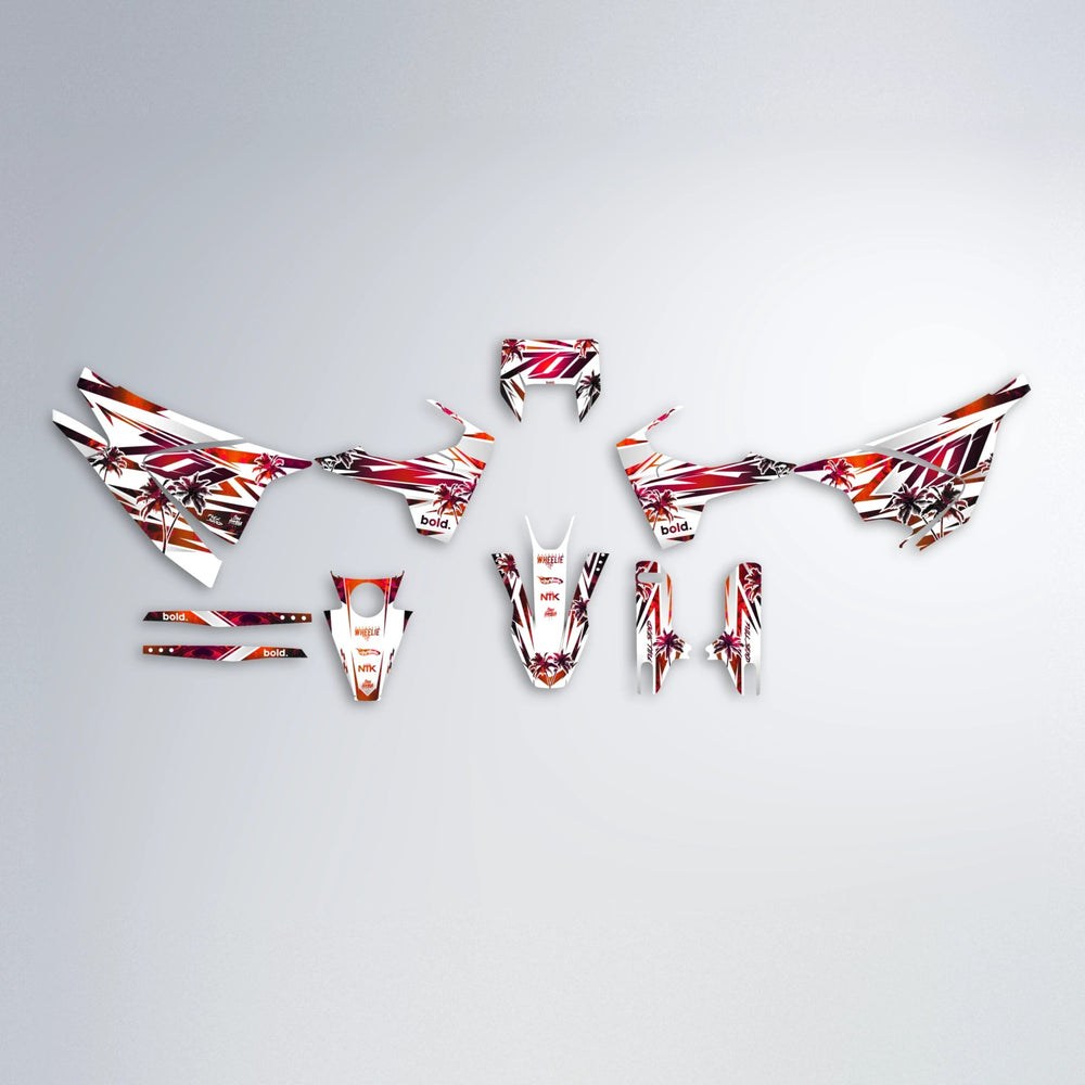 ROZALIN Husqvarna 701 graphics kit parts layout in Black & Red