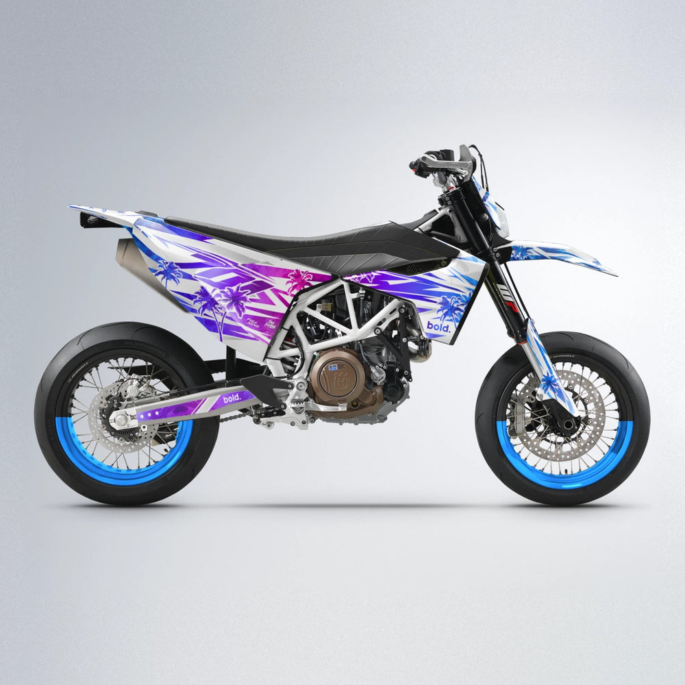 ROZALIN Husqvarna 701 supermoto graphics kit in Blue Purple Fade