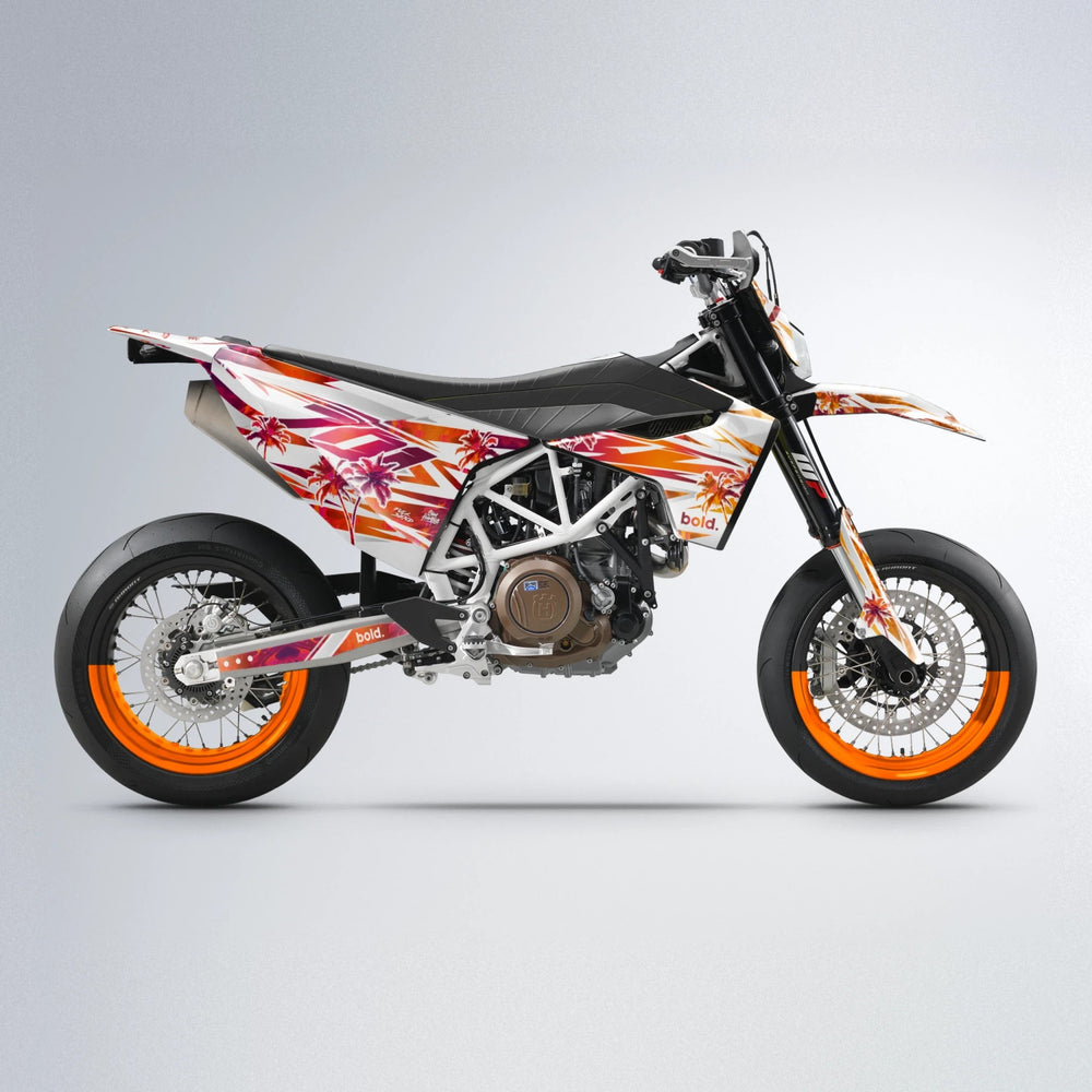 ROZALIN Husqvarna 701 supermoto graphics kit in Red & Orange