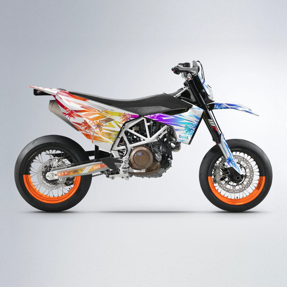 ROZALIN Husqvarna 701 supermoto graphics kit in Sunset Fade