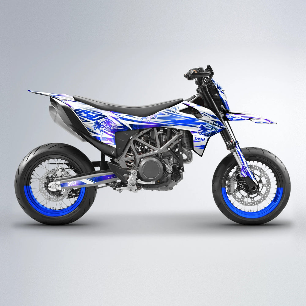 ROZALIN KTM SMC 690 supermoto graphics kit in Blue