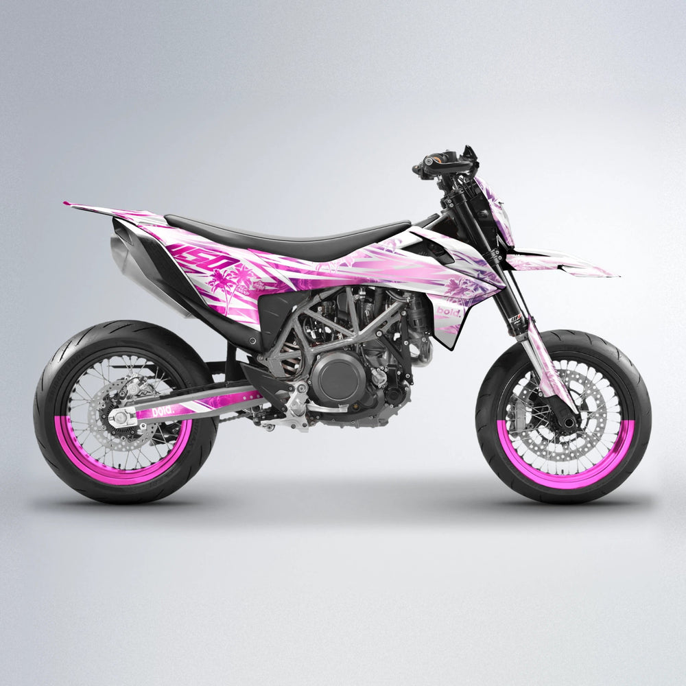 ROZALIN KTM SMC 690 supermoto graphics kit in Flamingo