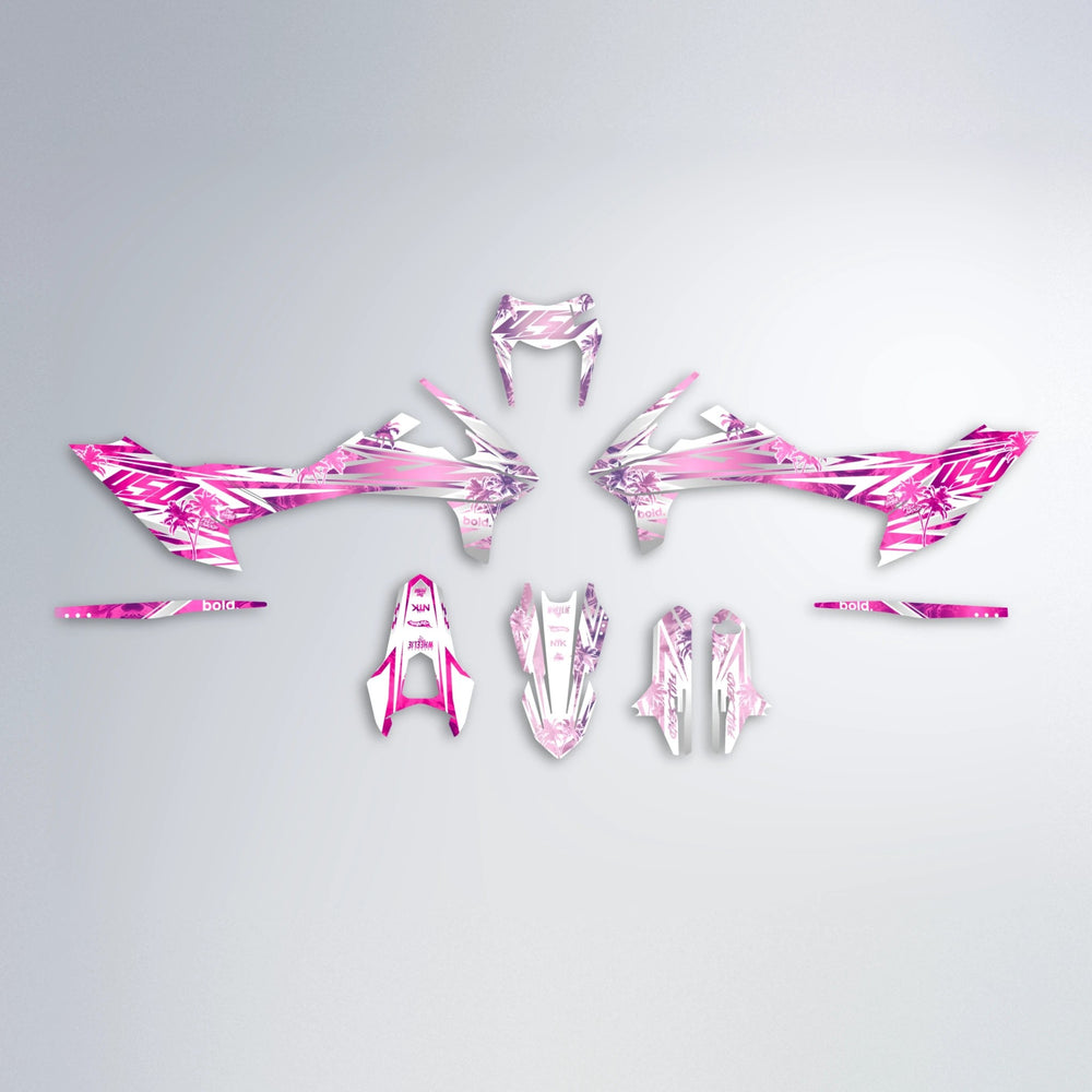 ROZALIN KTM SMC 690 graphics kit parts layout in Flamingo