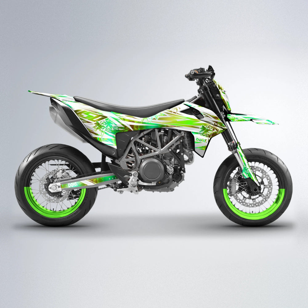 ROZALIN KTM SMC 690 supermoto graphics kit in Green