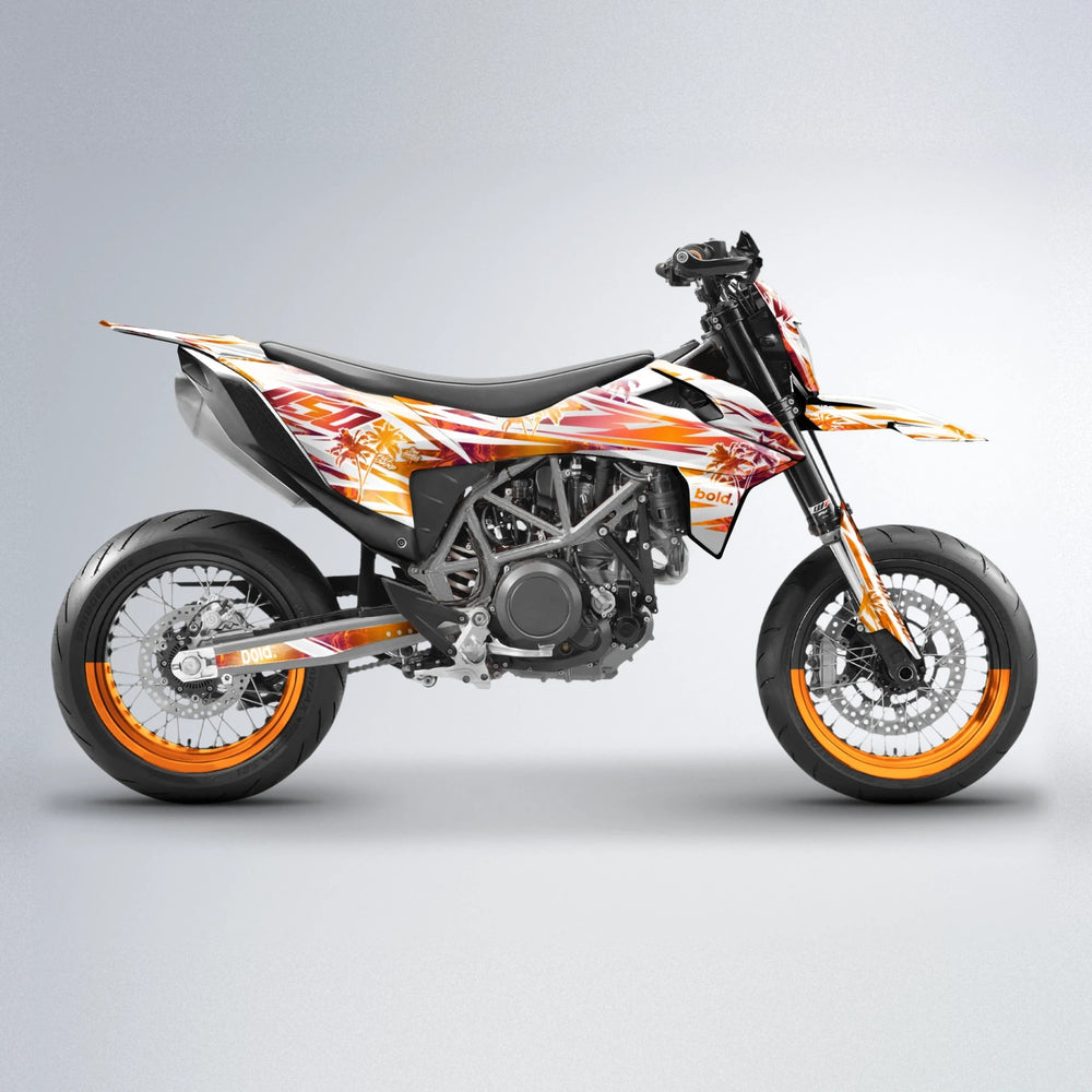ROZALIN KTM SMC 690 supermoto graphics kit in Orange