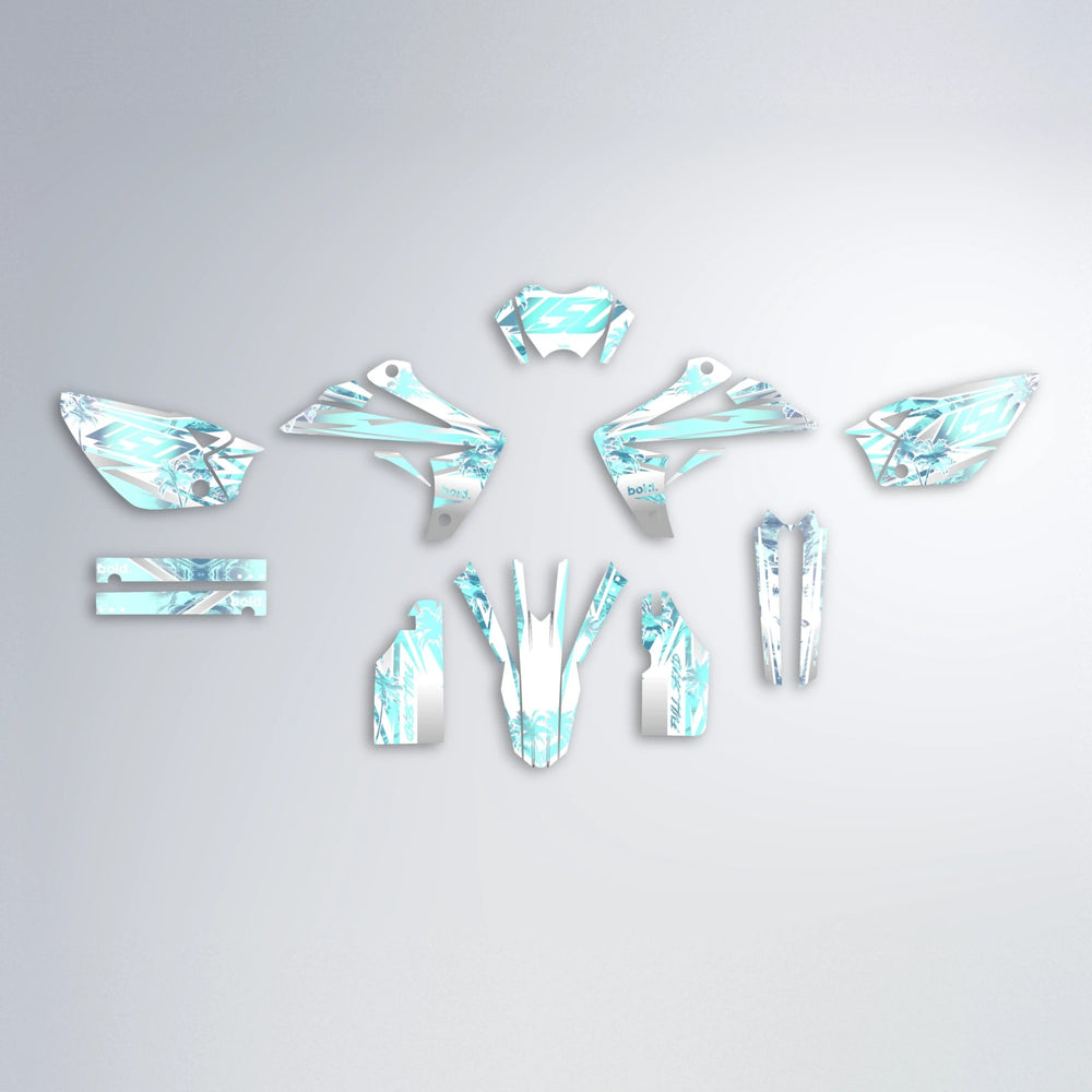 ROZALIN Rieju MRT graphics kit parts layout in Mint