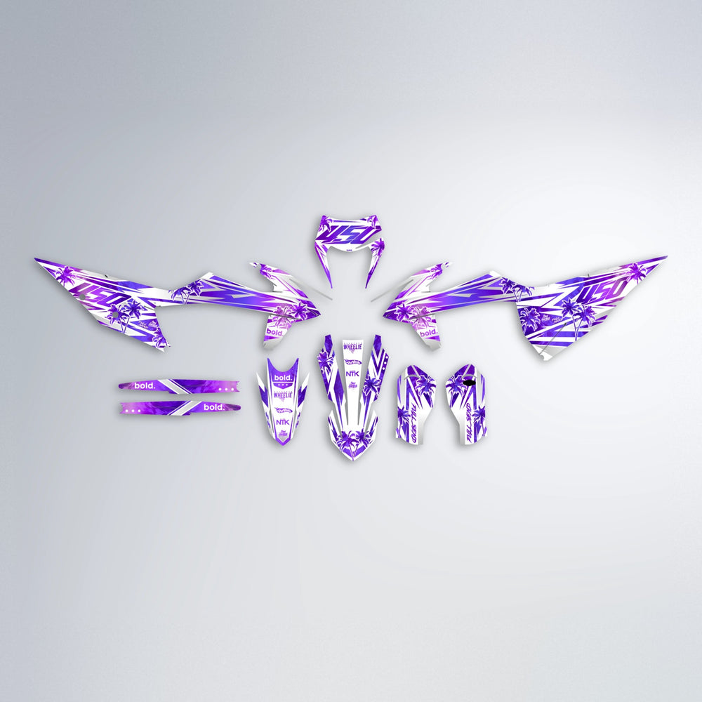 ROZALIN graphics kit parts layout in Purple Chrome