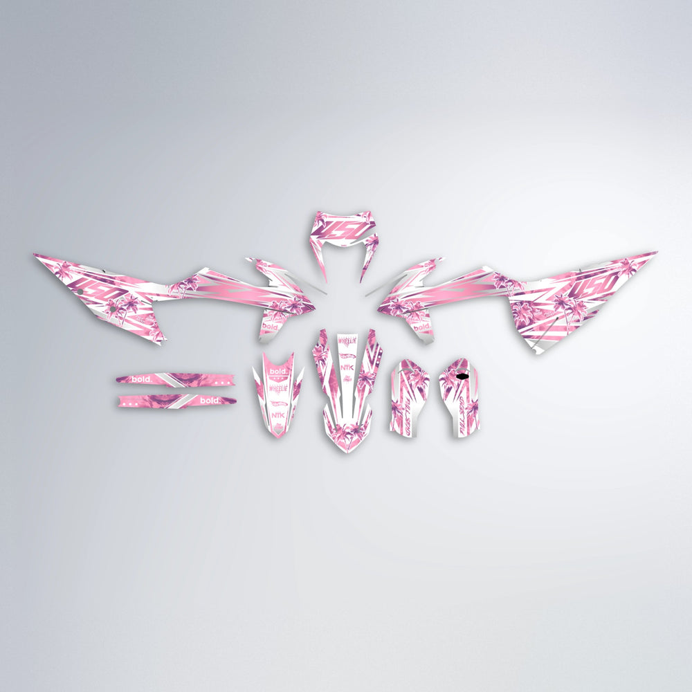 ROZALIN graphics kit parts layout in Sakura Pink