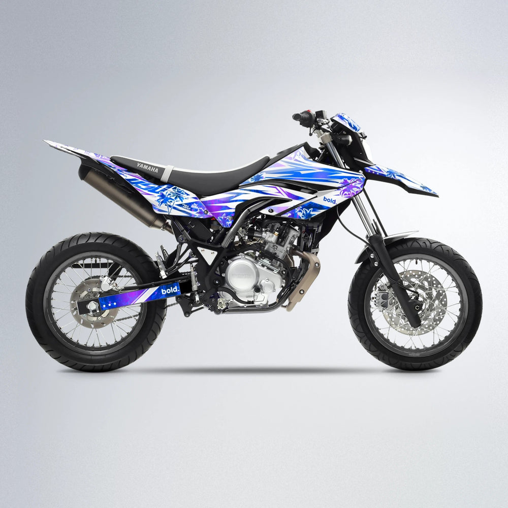 ROZALIN Yamaha WR 125X supermoto graphics kit in Blue