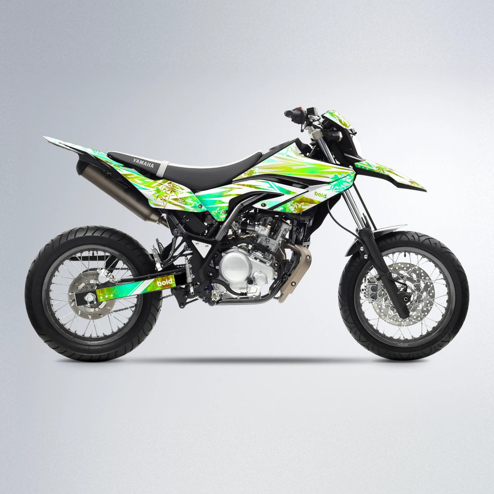 ROZALIN Yamaha WR 125X supermoto graphics kit in Green