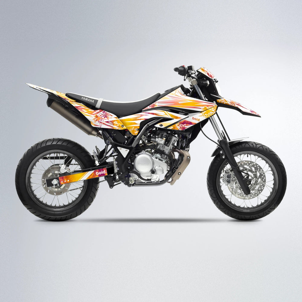 ROZALIN Yamaha WR 125X supermoto graphics kit in Orange