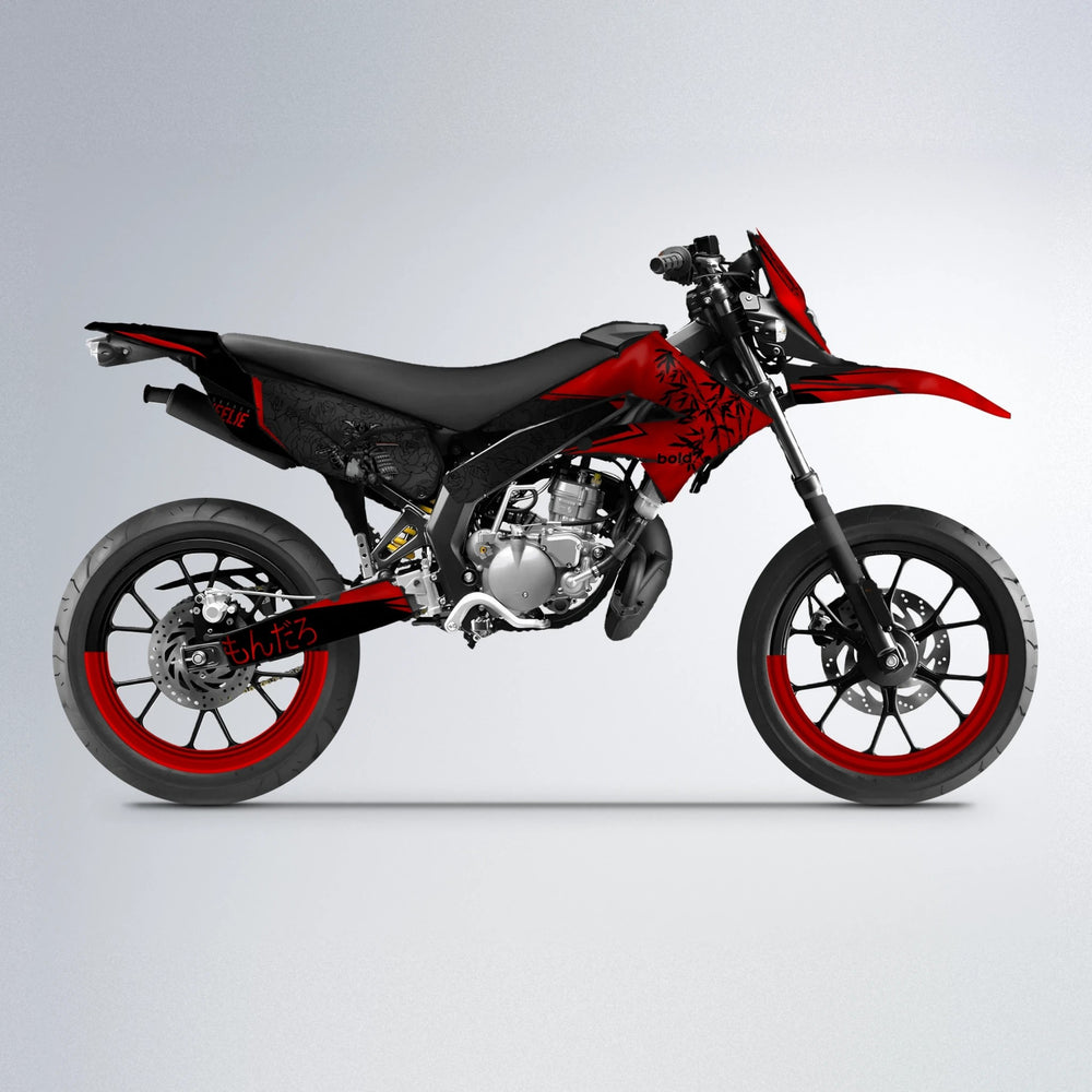 SAMURAI Derbi Senda supermoto graphics kit in Custom Colour