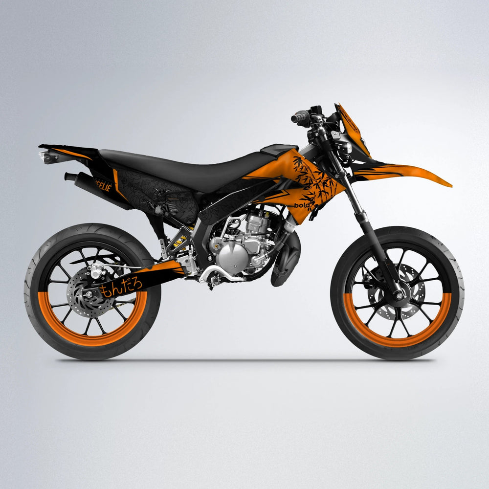 SAMURAI Derbi Senda supermoto graphics kit in Orange