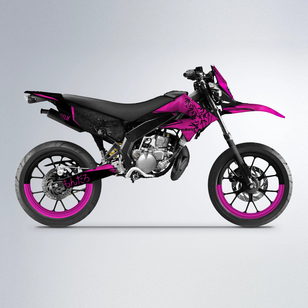 SAMURAI Derbi Senda supermoto graphics kit in Pink