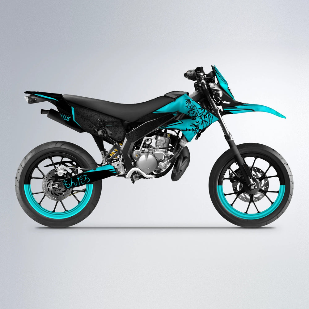 SAMURAI Derbi Senda supermoto graphics kit in Teal