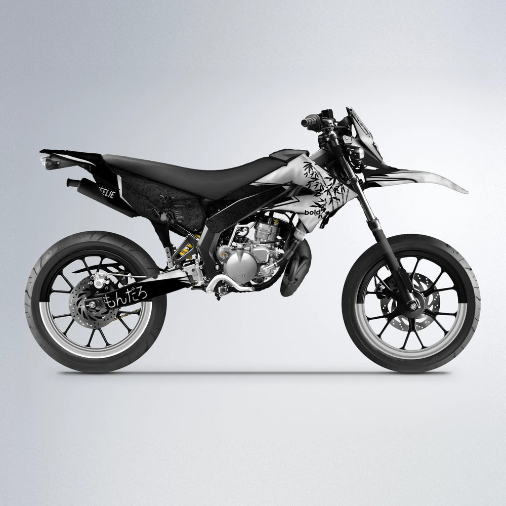 SAMURAI Derbi Senda supermoto graphics kit in White