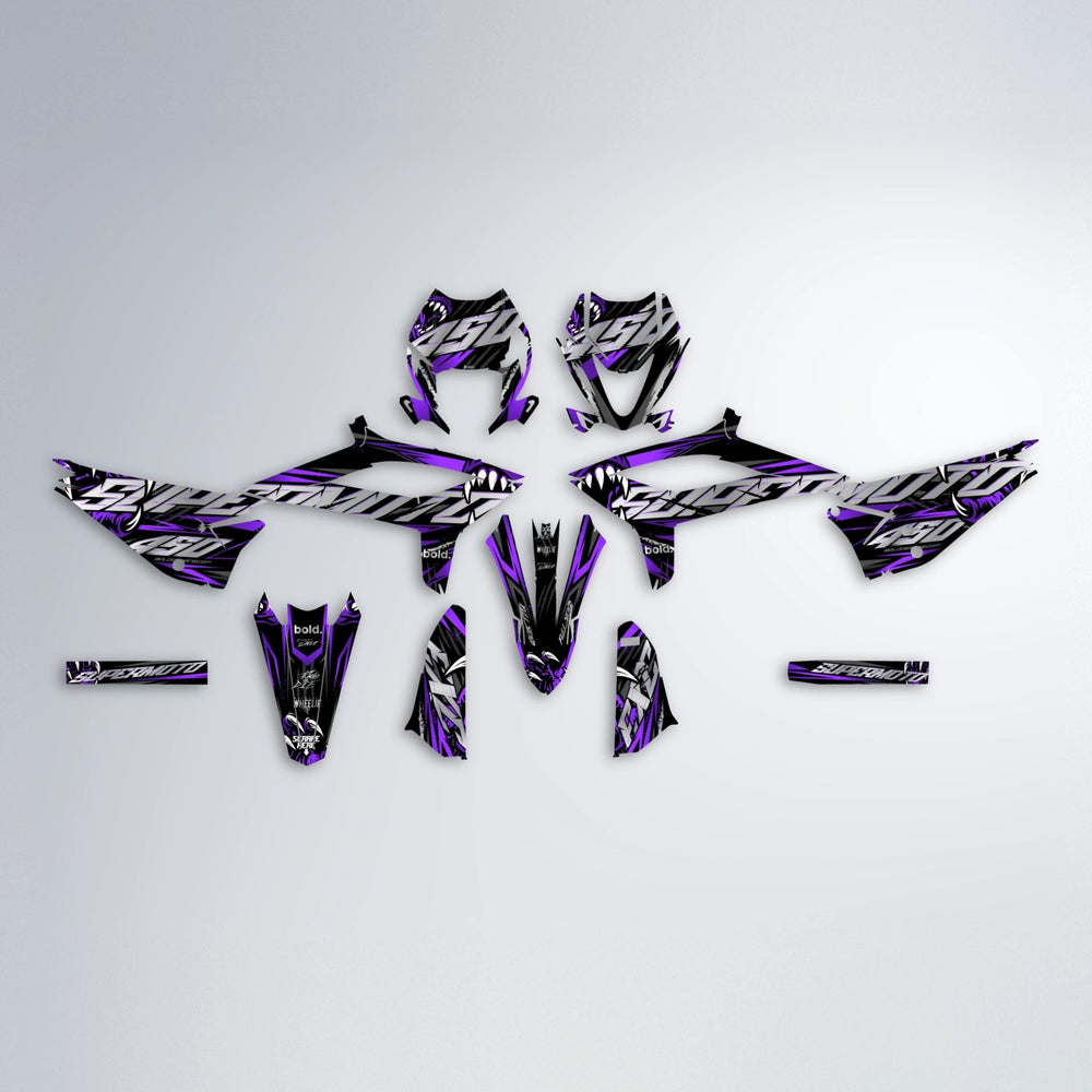 SAVAGE Beta graphics kit parts layout in Purple