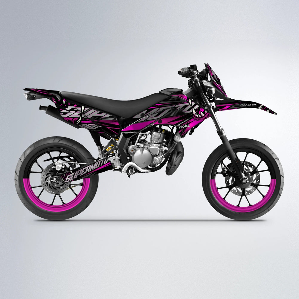 SAVAGE Derbi Senda supermoto graphics kit in Pink