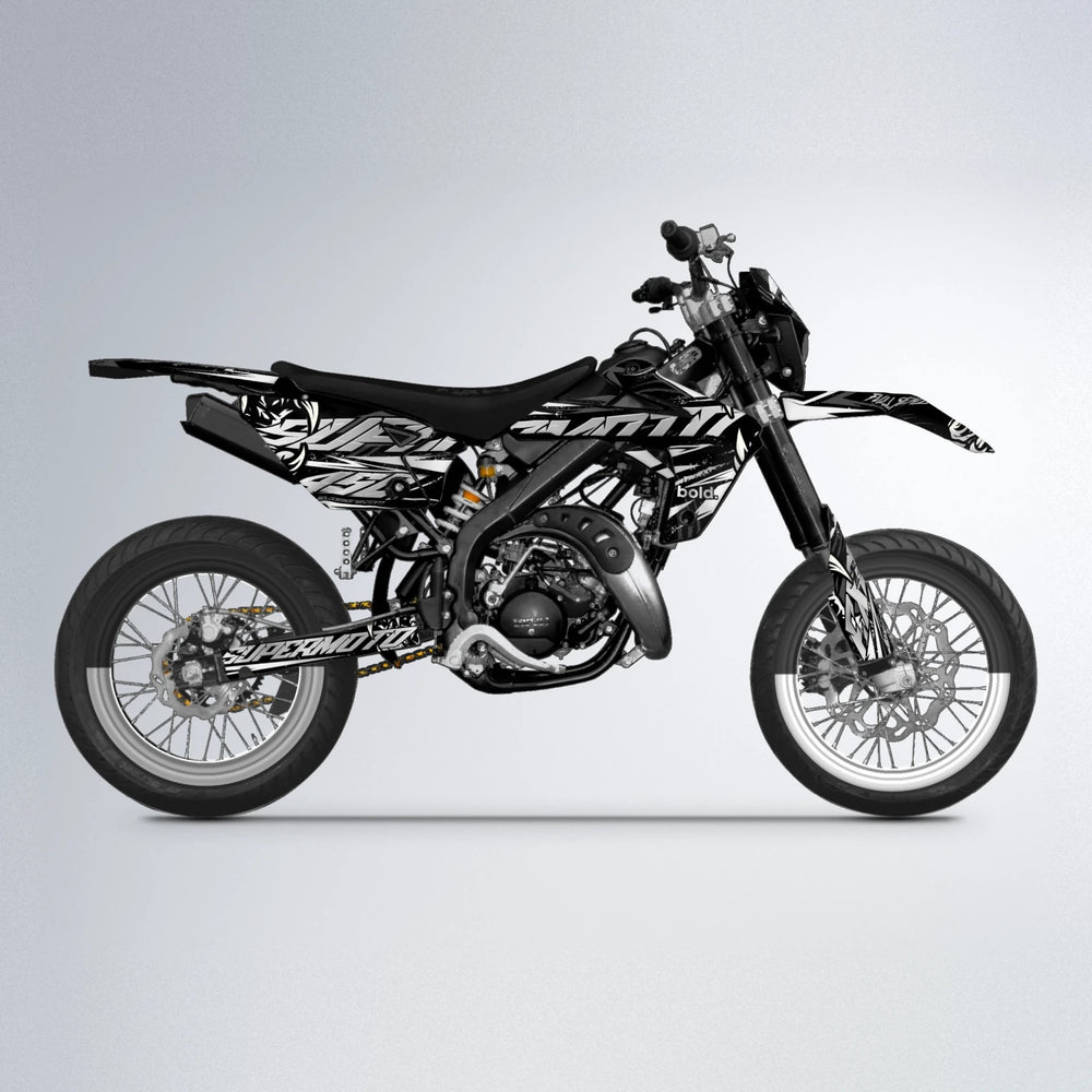 SAVAGE Rieju MRT supermoto graphics kit in White