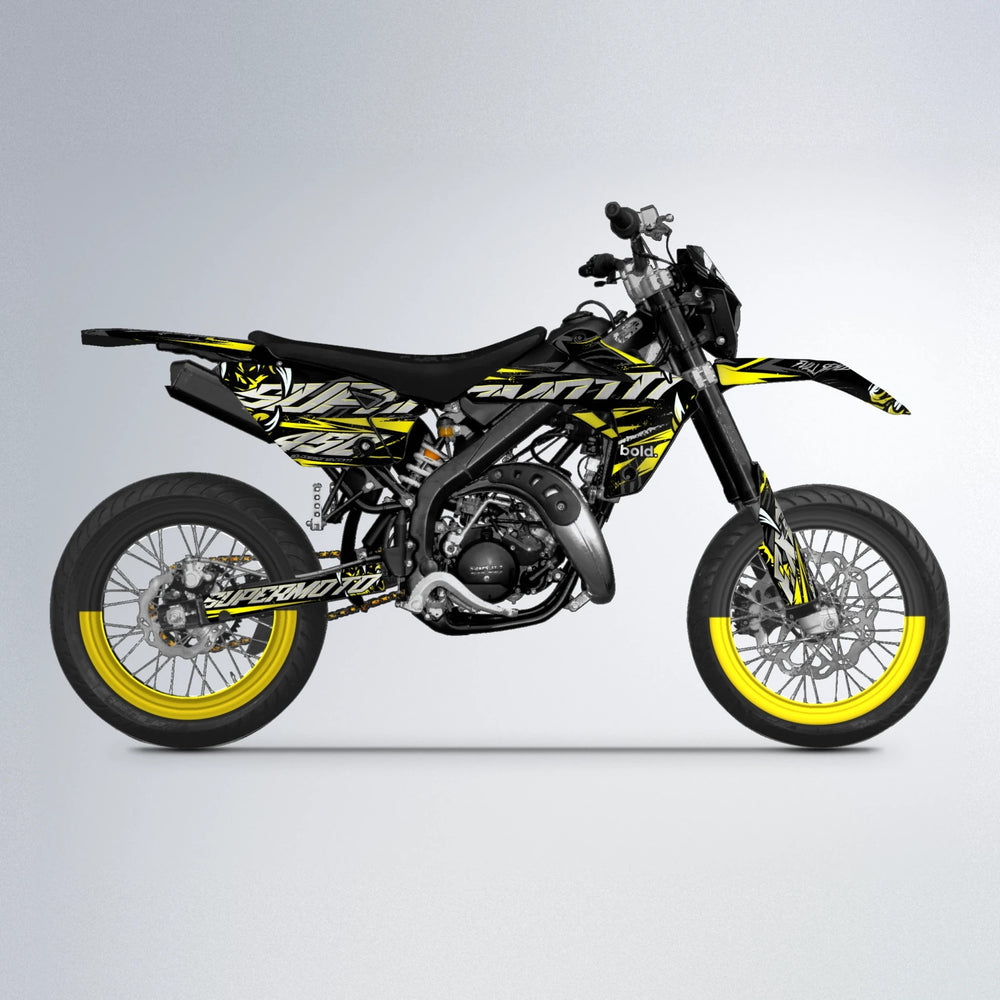 SAVAGE Rieju MRT supermoto graphics kit in Yellow