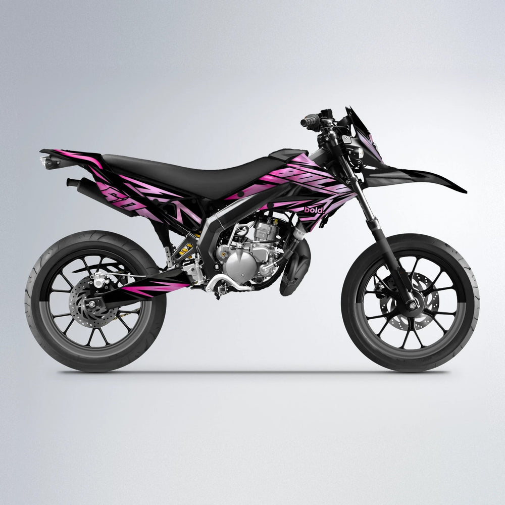 SCAN Derbi Senda supermoto graphics kit in Flamingo