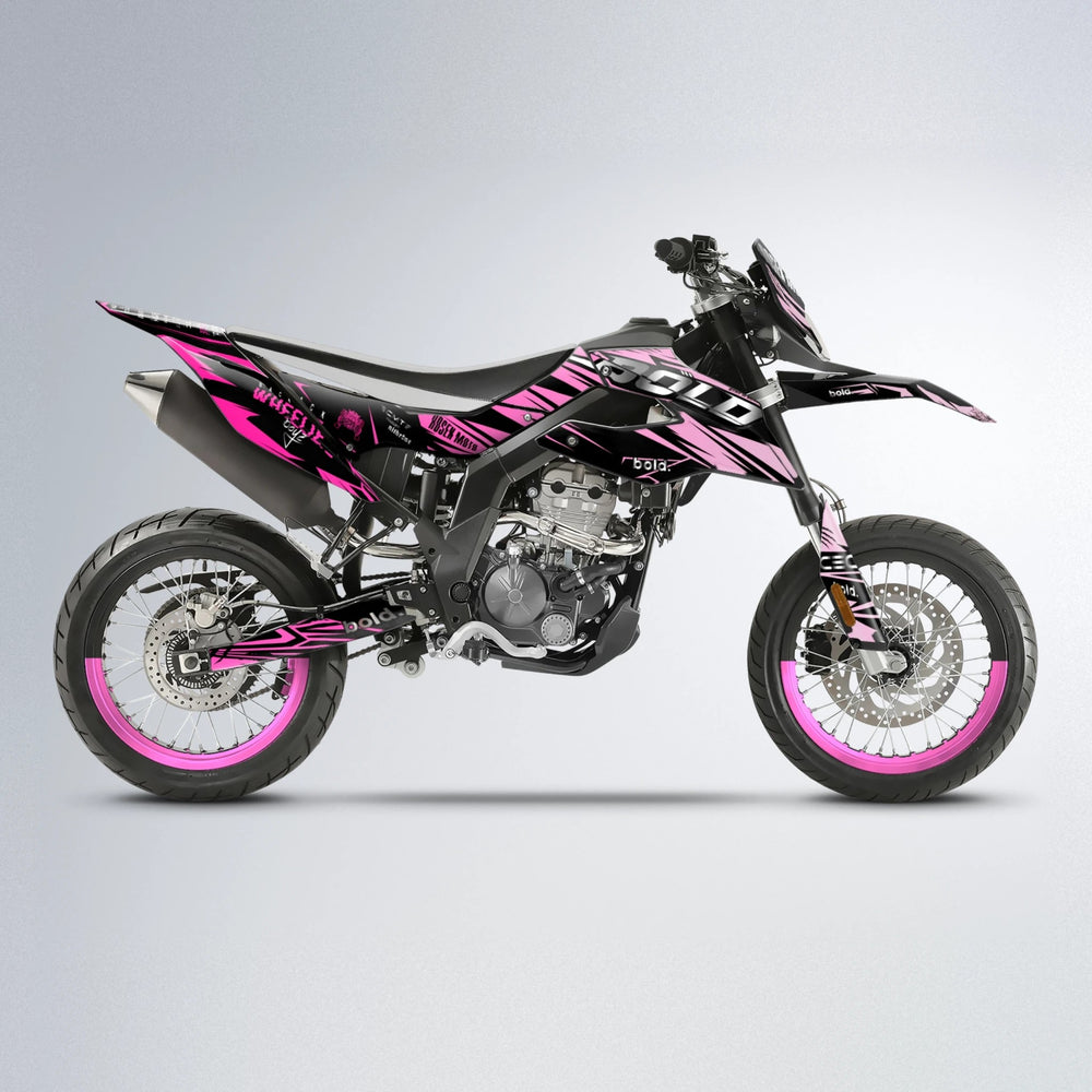 SEBBE ROSEN Aprilia SX 125 supermoto graphics kit in Flamingo