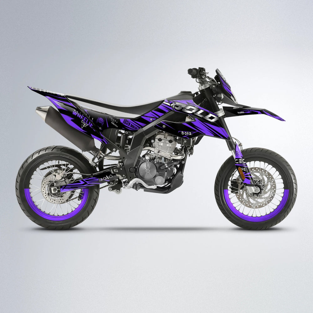 SEBBE ROSEN Aprilia SX 125 supermoto graphics kit in Purple