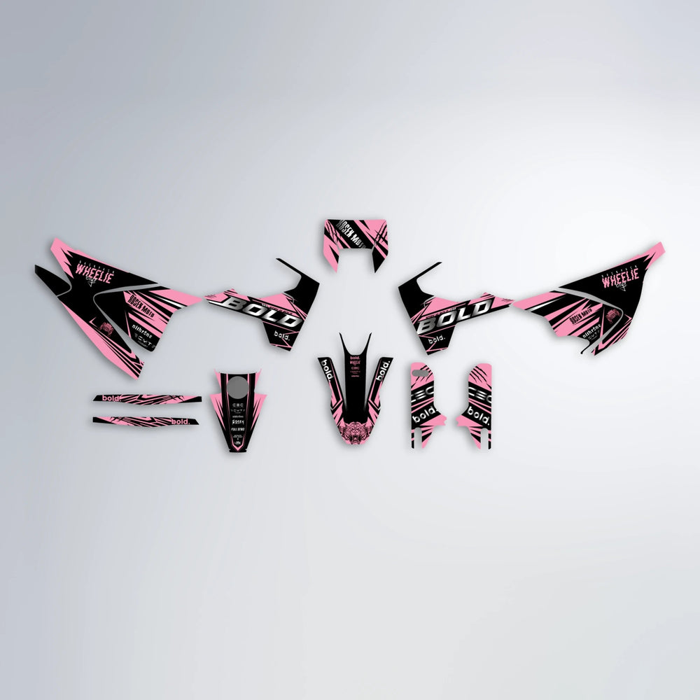 SEBBE ROSEN Husqvarna 701 graphics kit parts layout in Sakura Pink