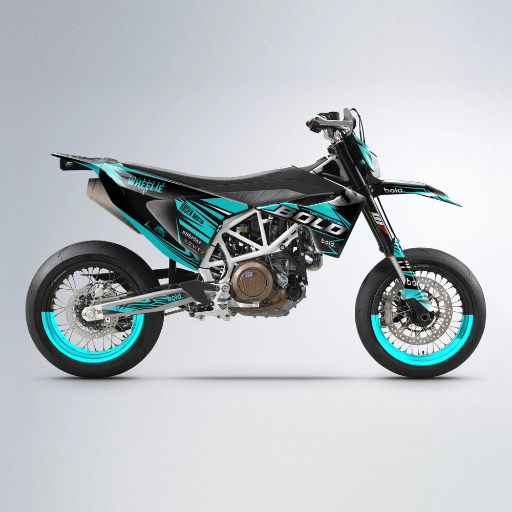 SEBBE ROSEN Husqvarna 701 supermoto graphics kit in Teal