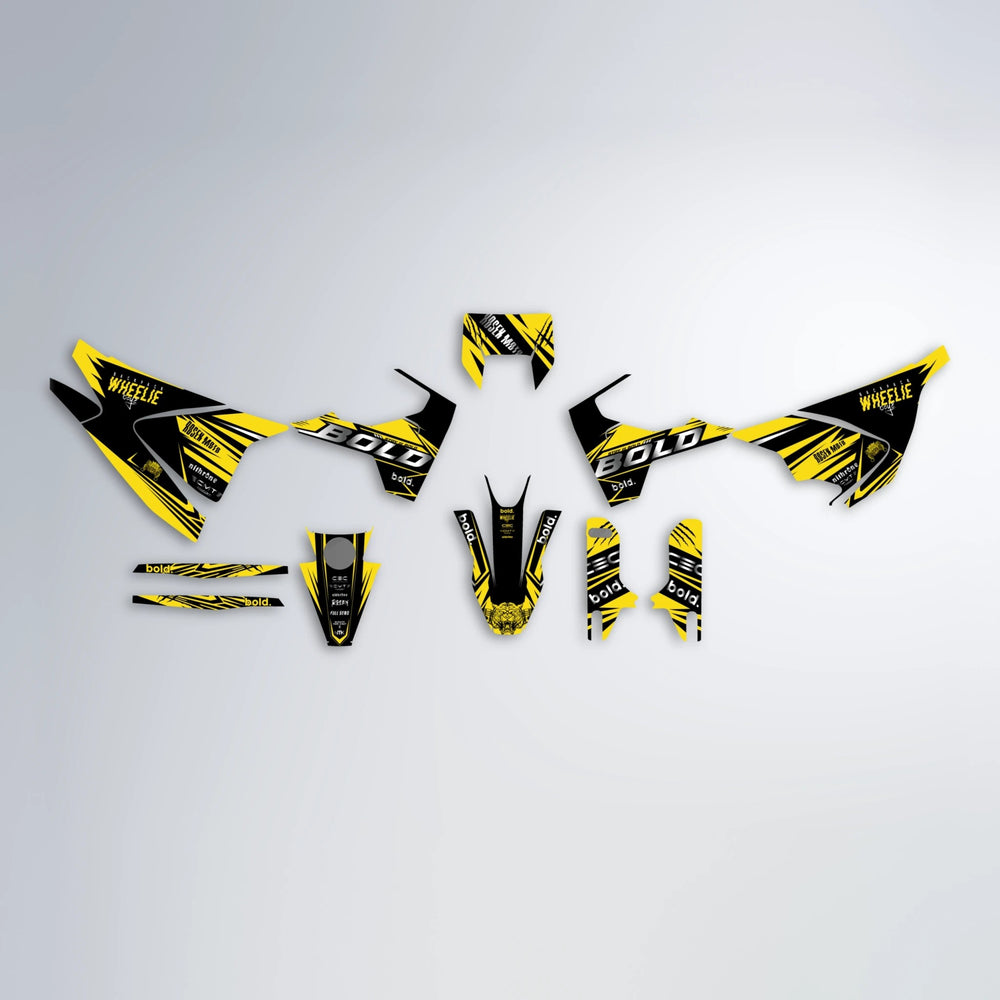 SEBBE ROSEN Husqvarna 701 graphics kit parts layout in Yellow