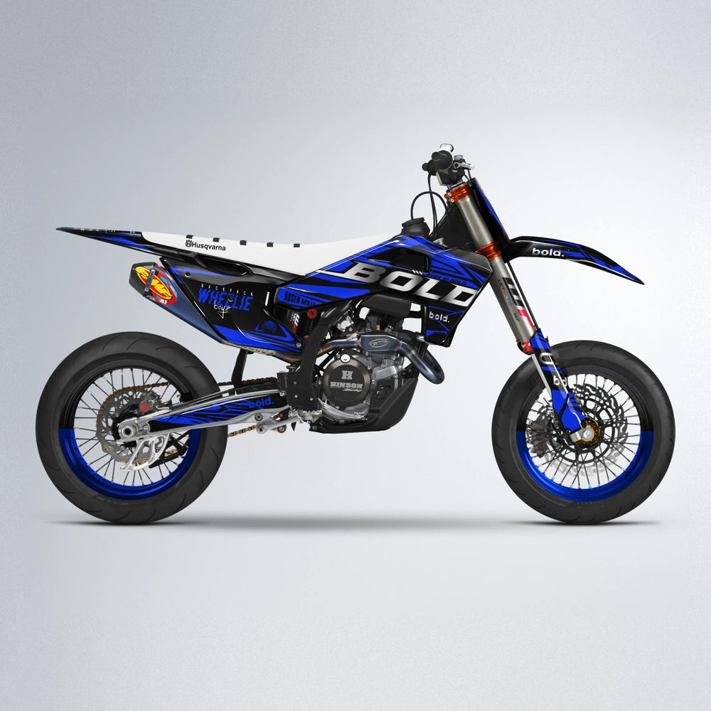 SEBBE ROSEN Husqvarna FE/TE supermoto graphics kit in Blue