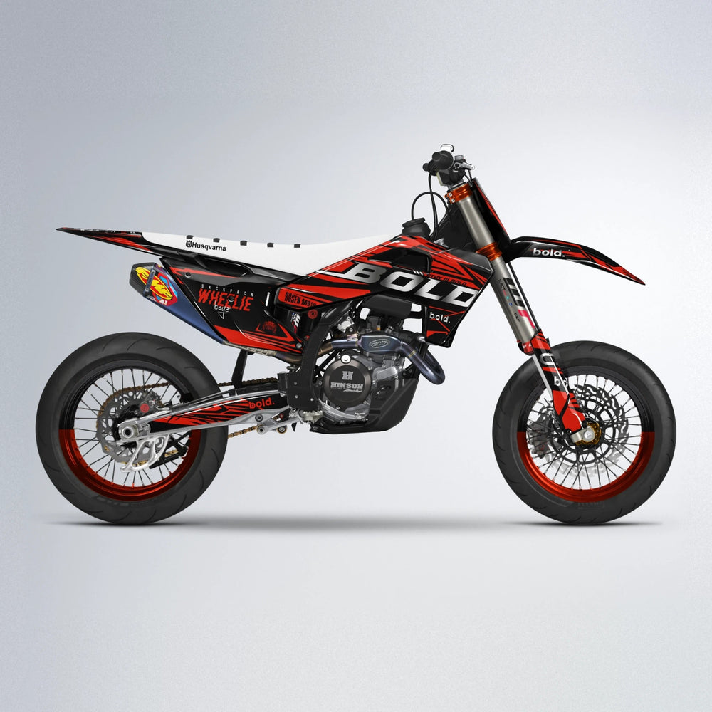SEBBE ROSEN Husqvarna FE/TE supermoto graphics kit in Red