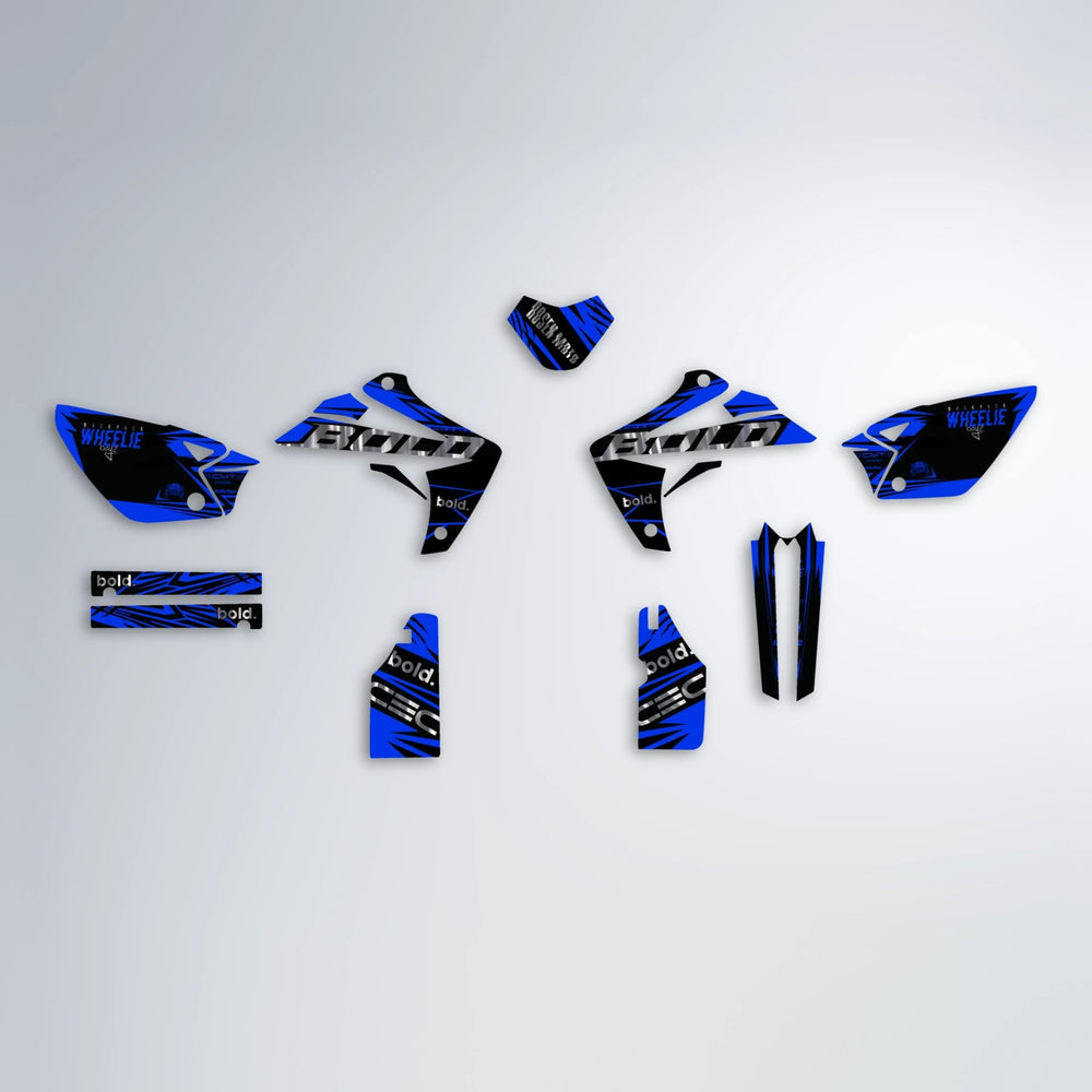 SEBBE ROSEN Rieju MRT graphics kit parts layout in Blue