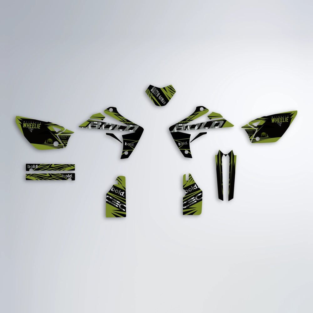 SEBBE ROSEN Rieju MRT graphics kit parts layout in Olive