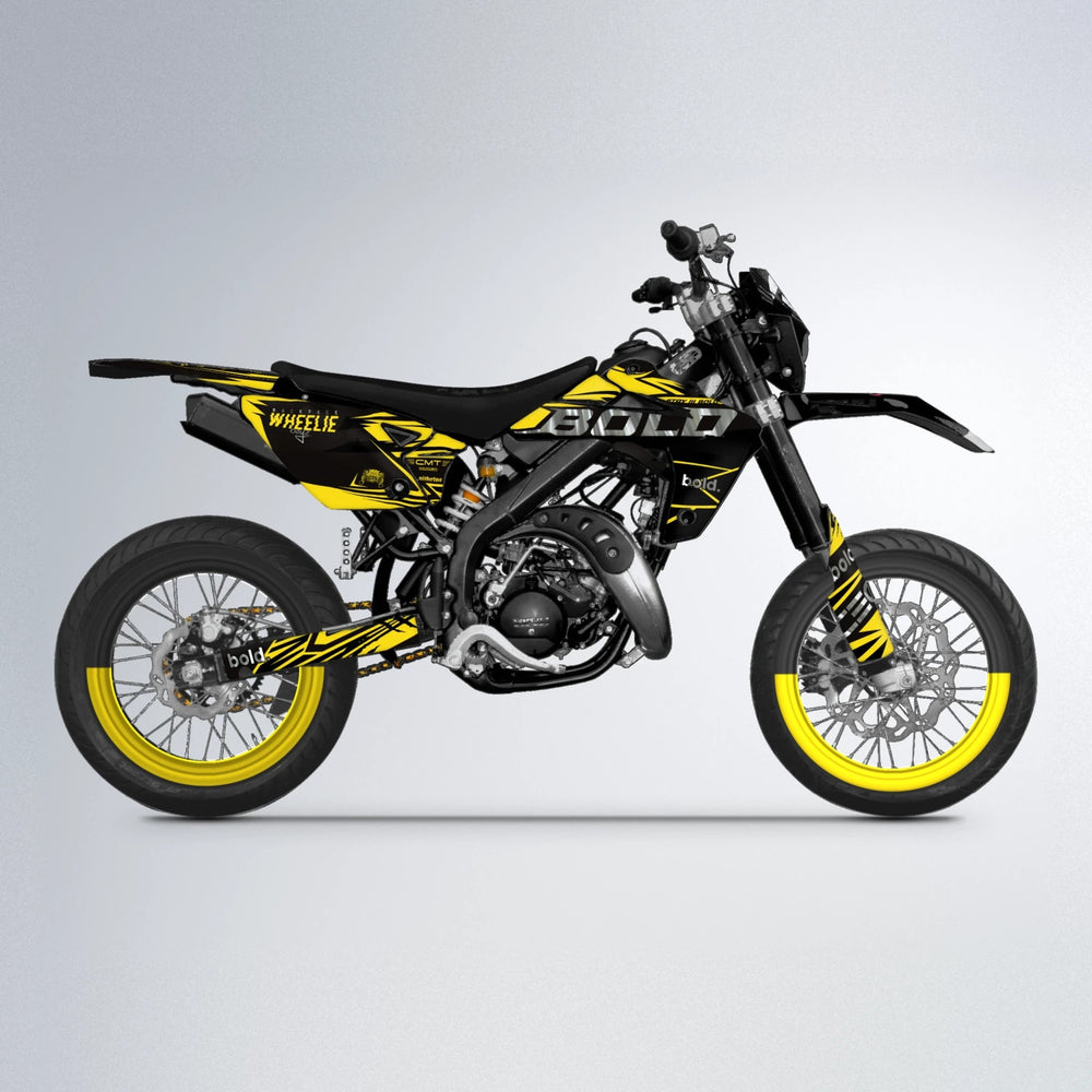 SEBBE ROSEN Rieju MRT supermoto graphics kit in Yellow