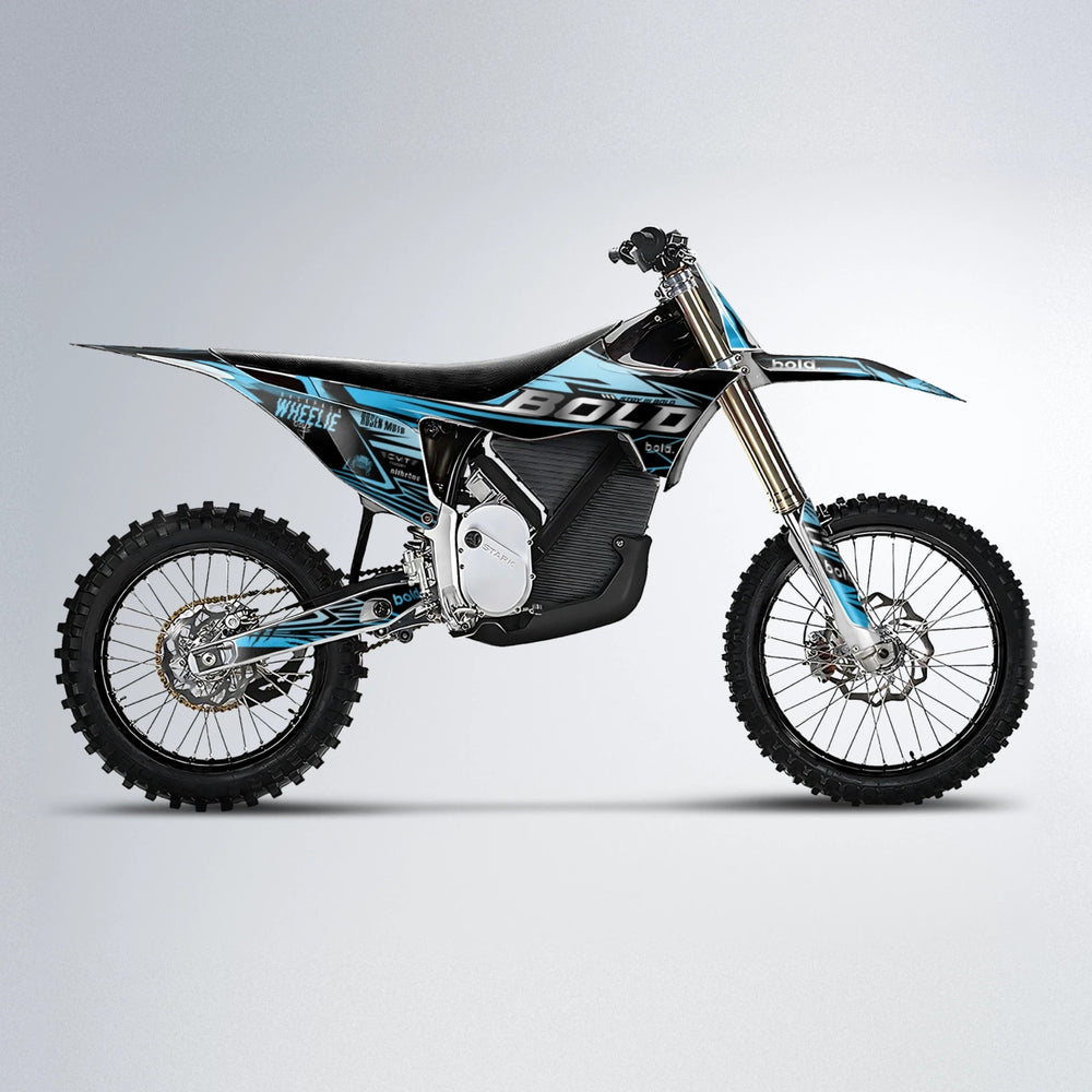 SEBBE ROSEN Stark Varg MX motocross graphics kit in Light Blue & White