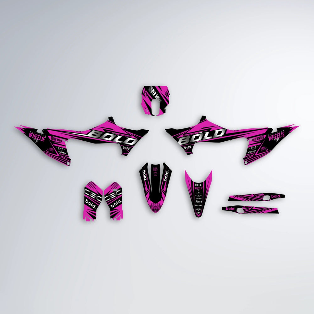 SEBBE ROSEN Stark Varg MX graphics kit parts layout in Pink