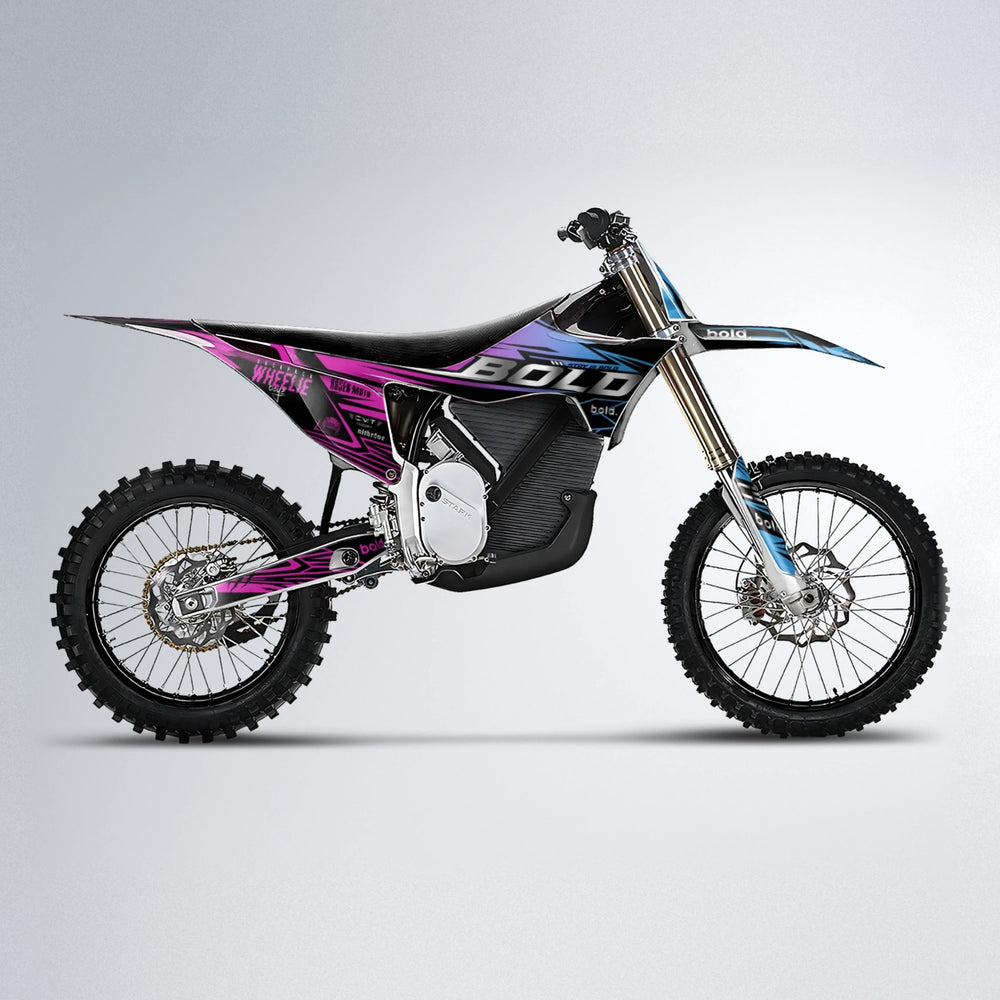 SEBBE ROSEN Stark Varg MX motocross graphics kit in Pink & Light Blue
