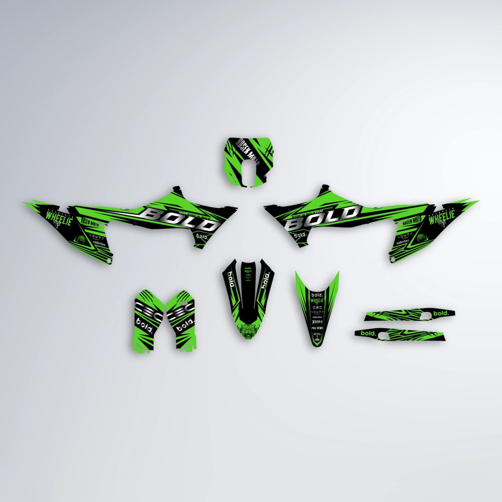 SEBBE ROSEN Stark Varg SM graphics kit parts layout in Green