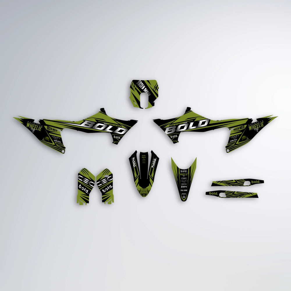SEBBE ROSEN Stark Varg SM graphics kit parts layout in Olive