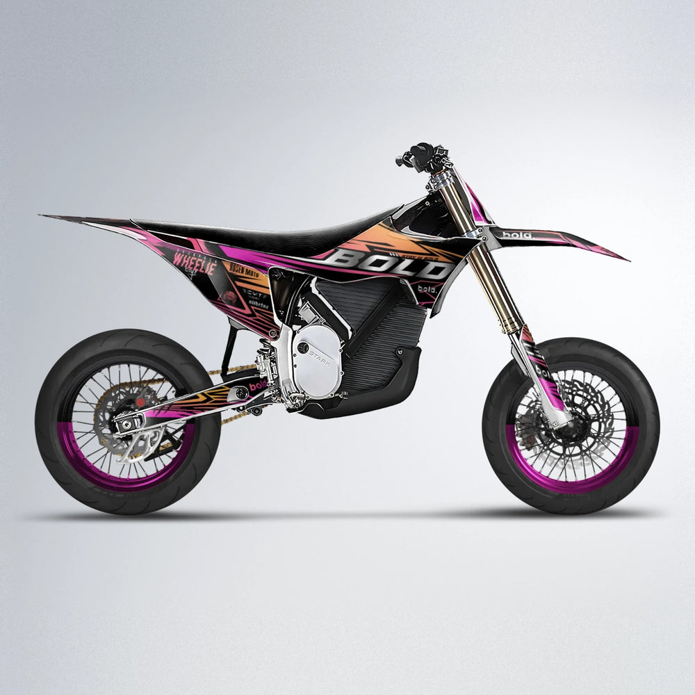 SEBBE ROSEN Stark Varg SM supermoto graphics kit in Pink & Yellow