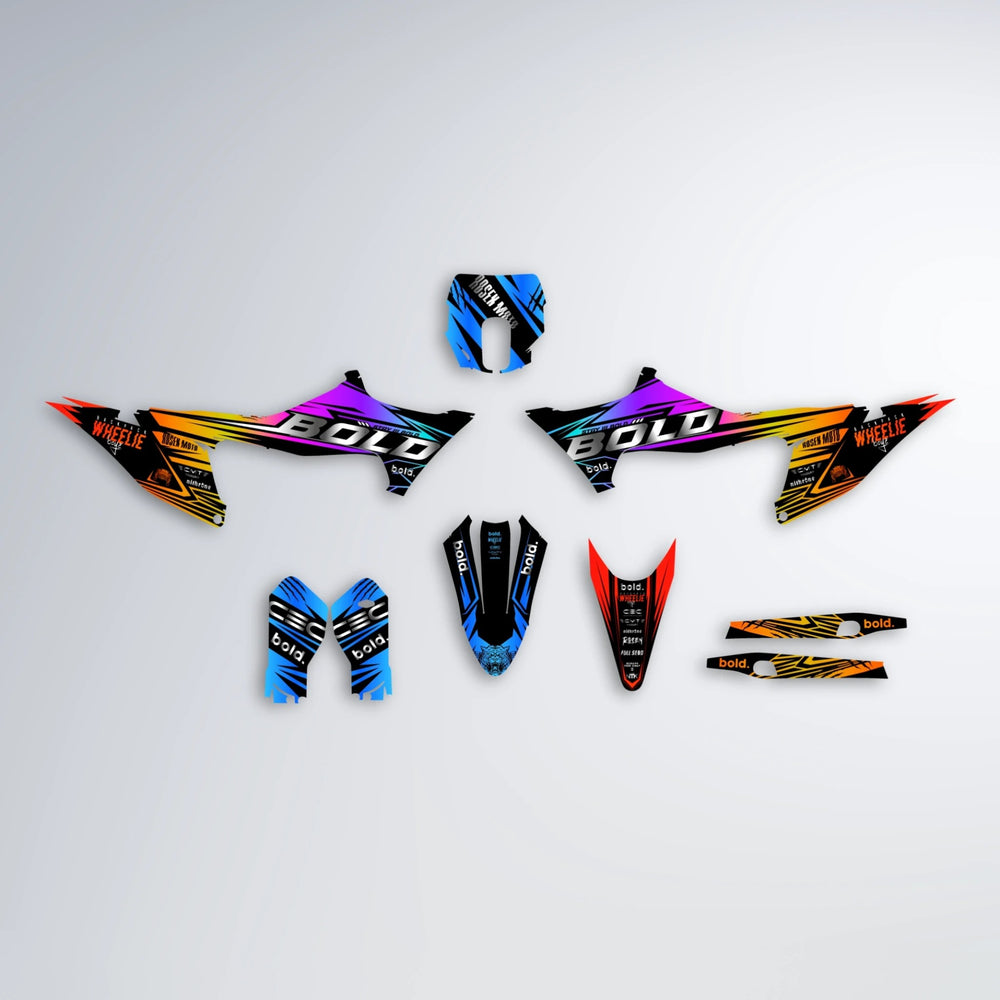 SEBBE ROSEN Stark Varg SM graphics kit parts layout in Sunset Fade